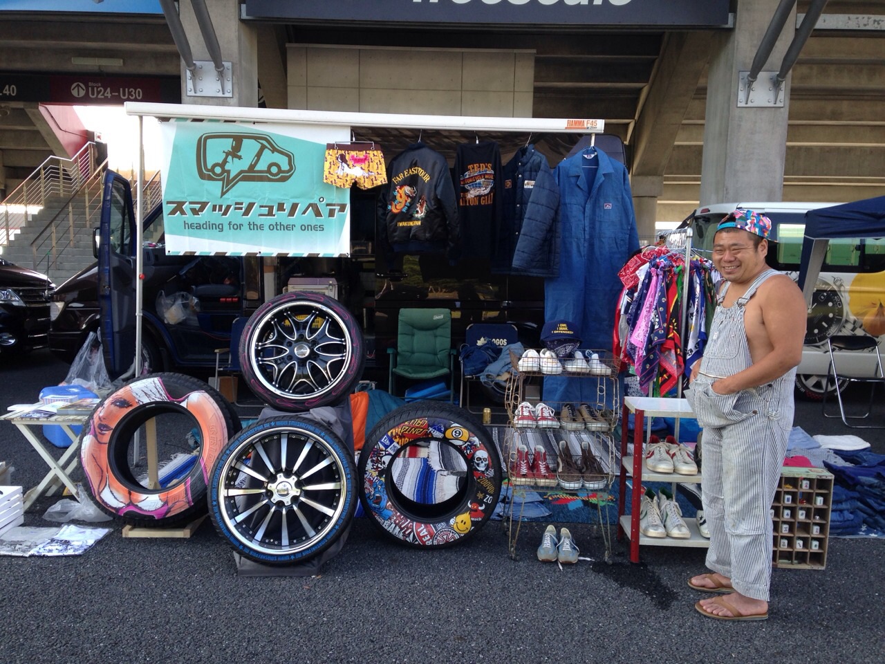 初スマッシュリペア　タイヤプリントブース　@　アメフェス’１４