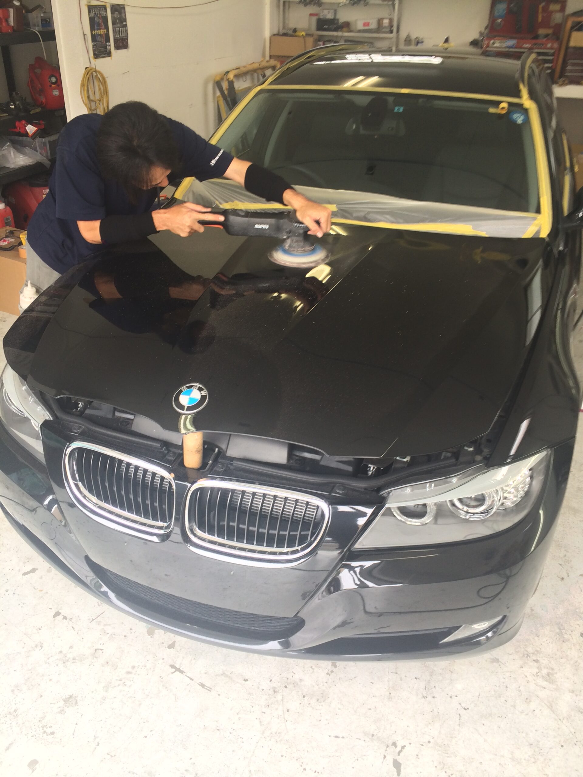 出張プライベートガラスコーティング　BMW320ツーリング