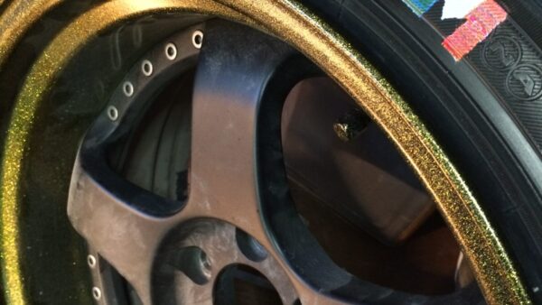 タイヤプリント　ホワイトリボンライン文字加工